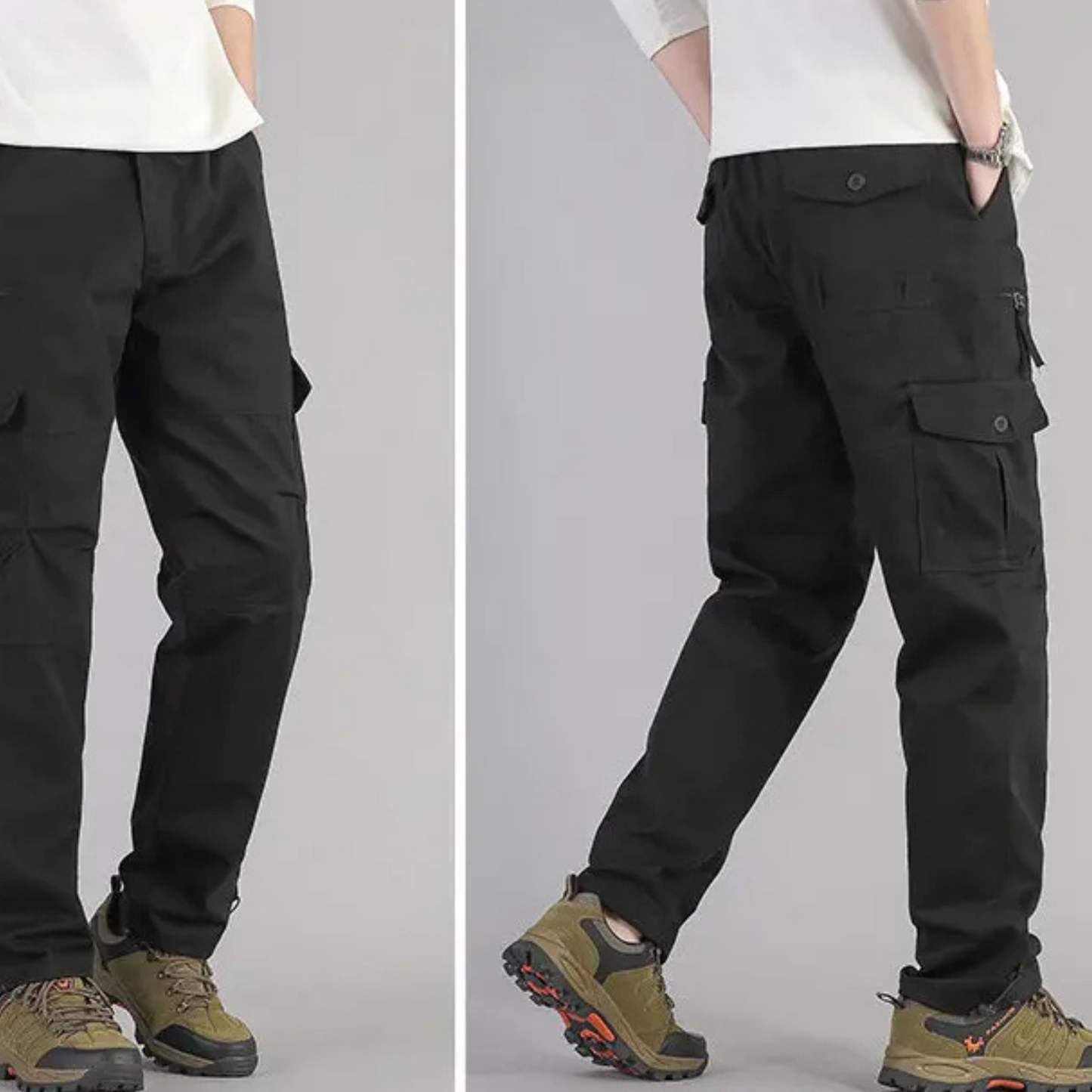 Relaxed Fit Tactical Pants with Elastic Waist