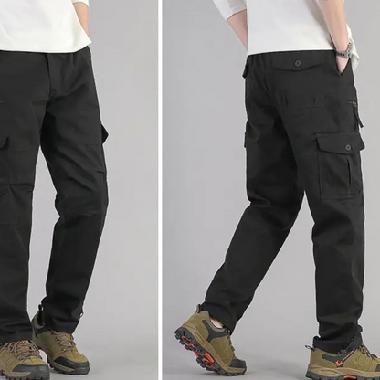 Relaxed Fit Tactical Pants with Elastic Waist