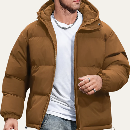 Men’s Quilted Light Puffer Hooded Jacket