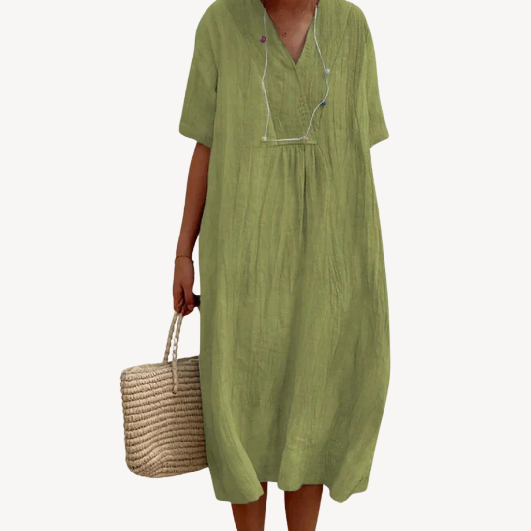 Women’s Midi Beach Dress Loose Fit Summer