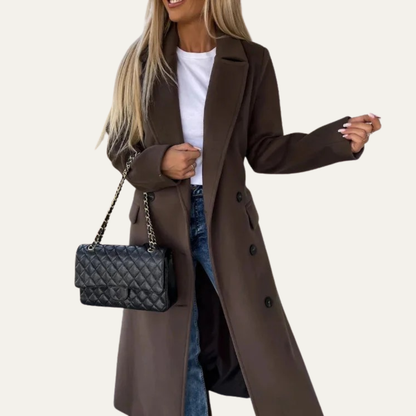 Women’s Tailored Overcoat with Notched Lapels