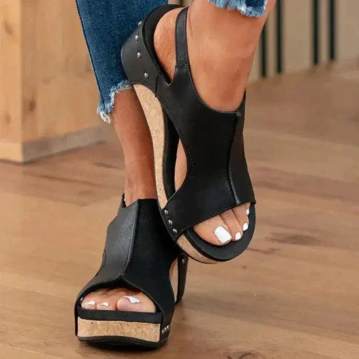 Carol | Elegant Wedge Sandals