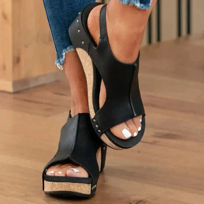 Carol | Elegant Wedge Sandals
