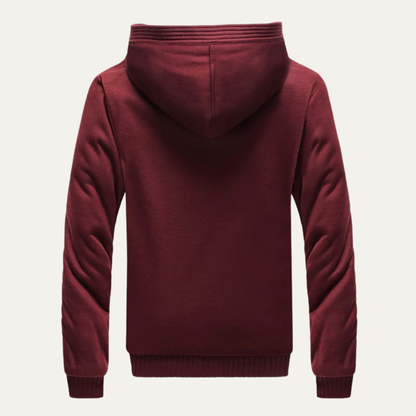 Men’s Heavy Duty Plush Fleece Lined Hooded Zip Jacket