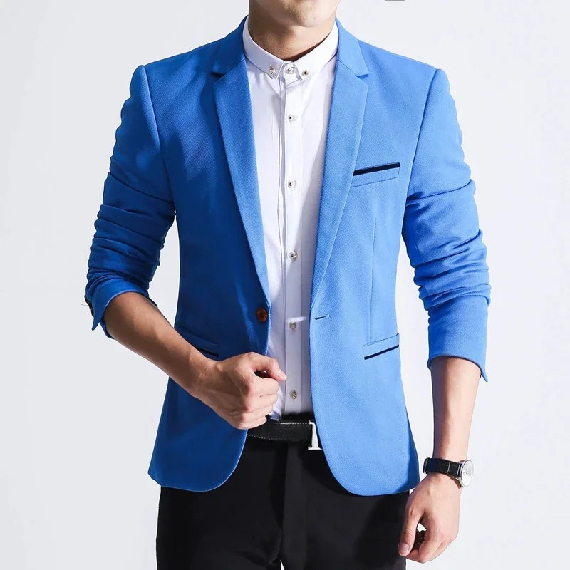 Stylish Men's Slim Fit Single Button Blazer