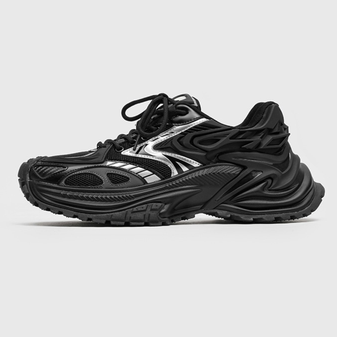 Breathable Sneakers Black Mesh