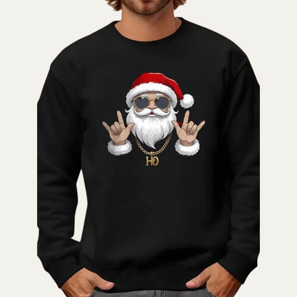 Men’s Rock On Santa Christmas Sweatshirt