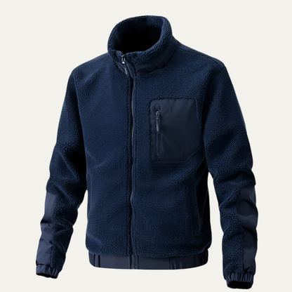 Men’s Textured Sherpa Fleece Jacket