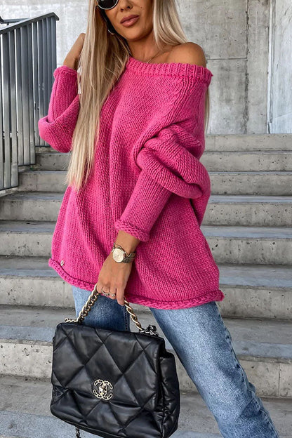 Soft Oversized Crew Neck Cashmere Sweater