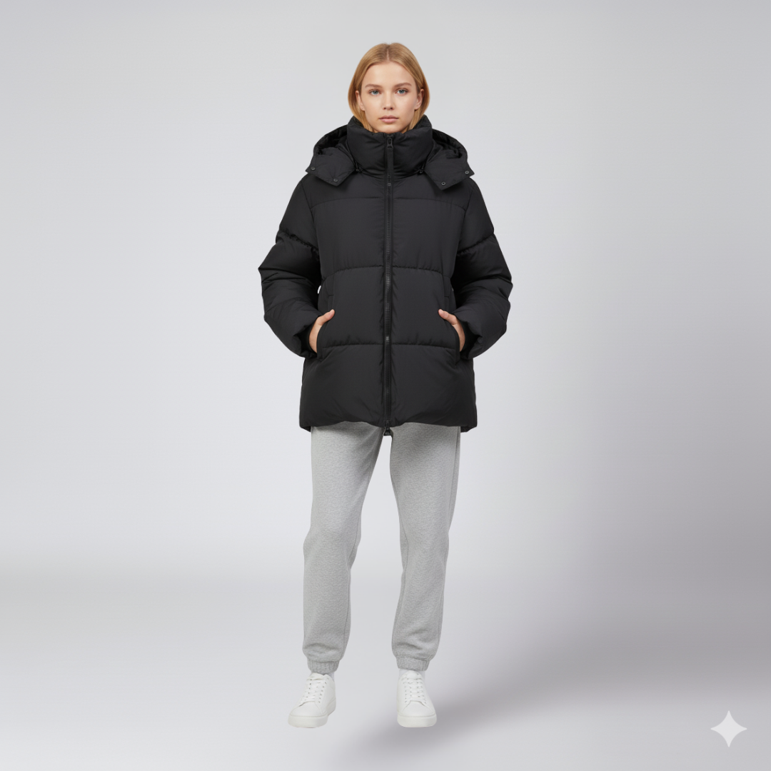 Julie | Puffer Jacket - Oversized Quilted High-Collar Winter Outerwear for Women