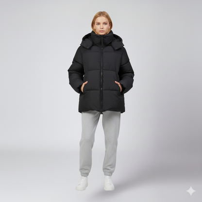Julie | Puffer Jacket - Oversized Quilted High-Collar Winter Outerwear for Women