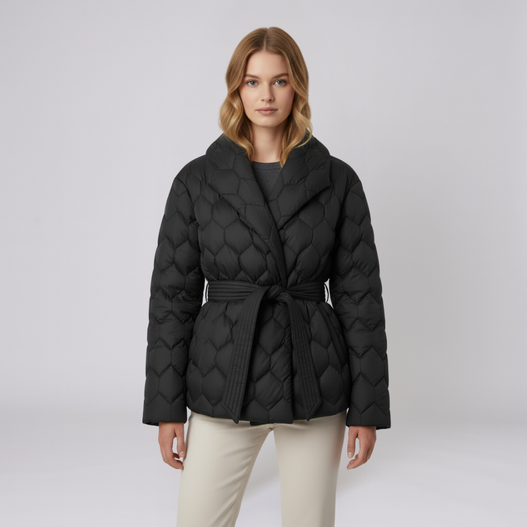 Alyssa | Down Jacket - Belted Elegant Autumn Outerwear for Women