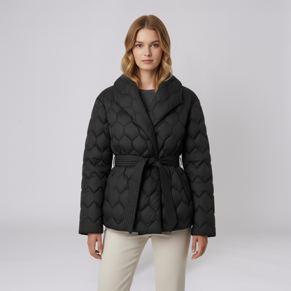 Alyssa | Down Jacket - Belted Elegant Autumn Outerwear for Women