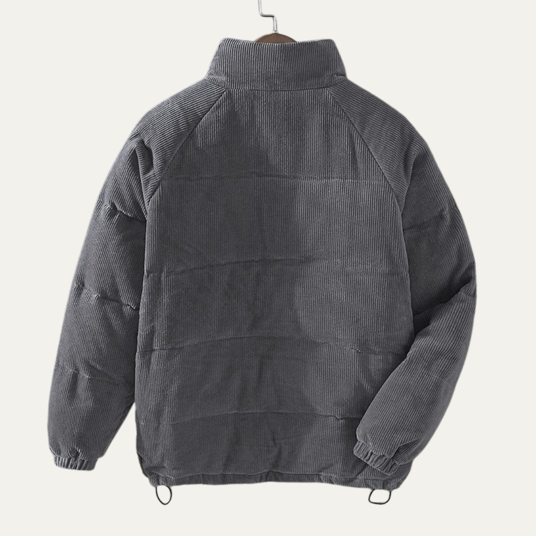 Men’s Corduroy Quilted Padded Puffer Jacket