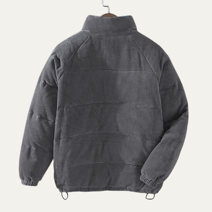 Men’s Corduroy Quilted Padded Puffer Jacket
