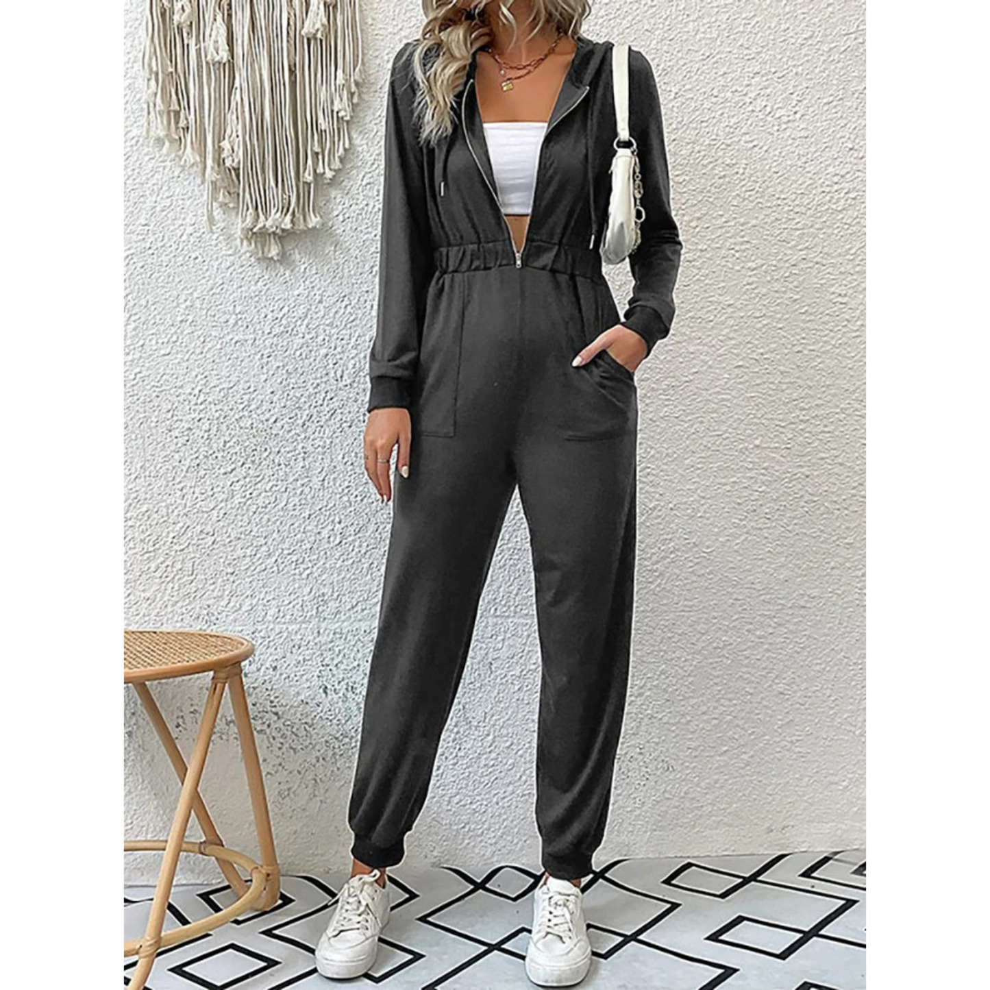 Comfortable Vintage Women's Jumpsuit Tracksuit