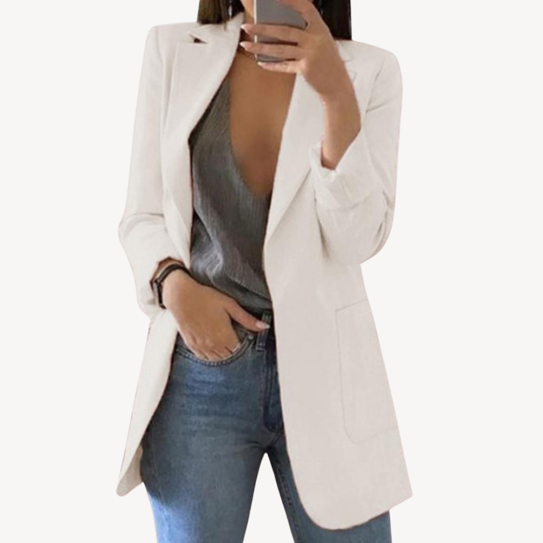 Women's Long Blazer with Open Front
