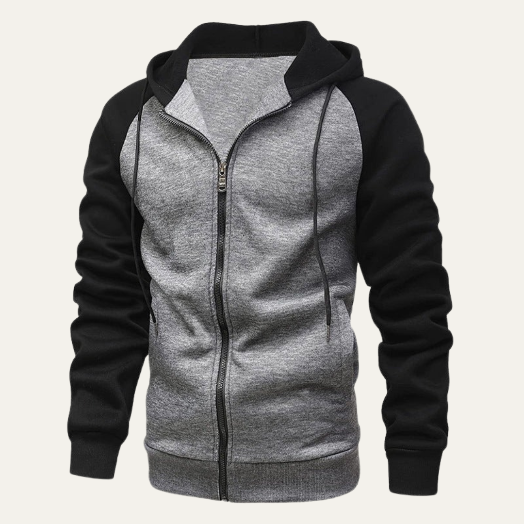 Men’s Raglan Sleeve Full Zip Hoodie
