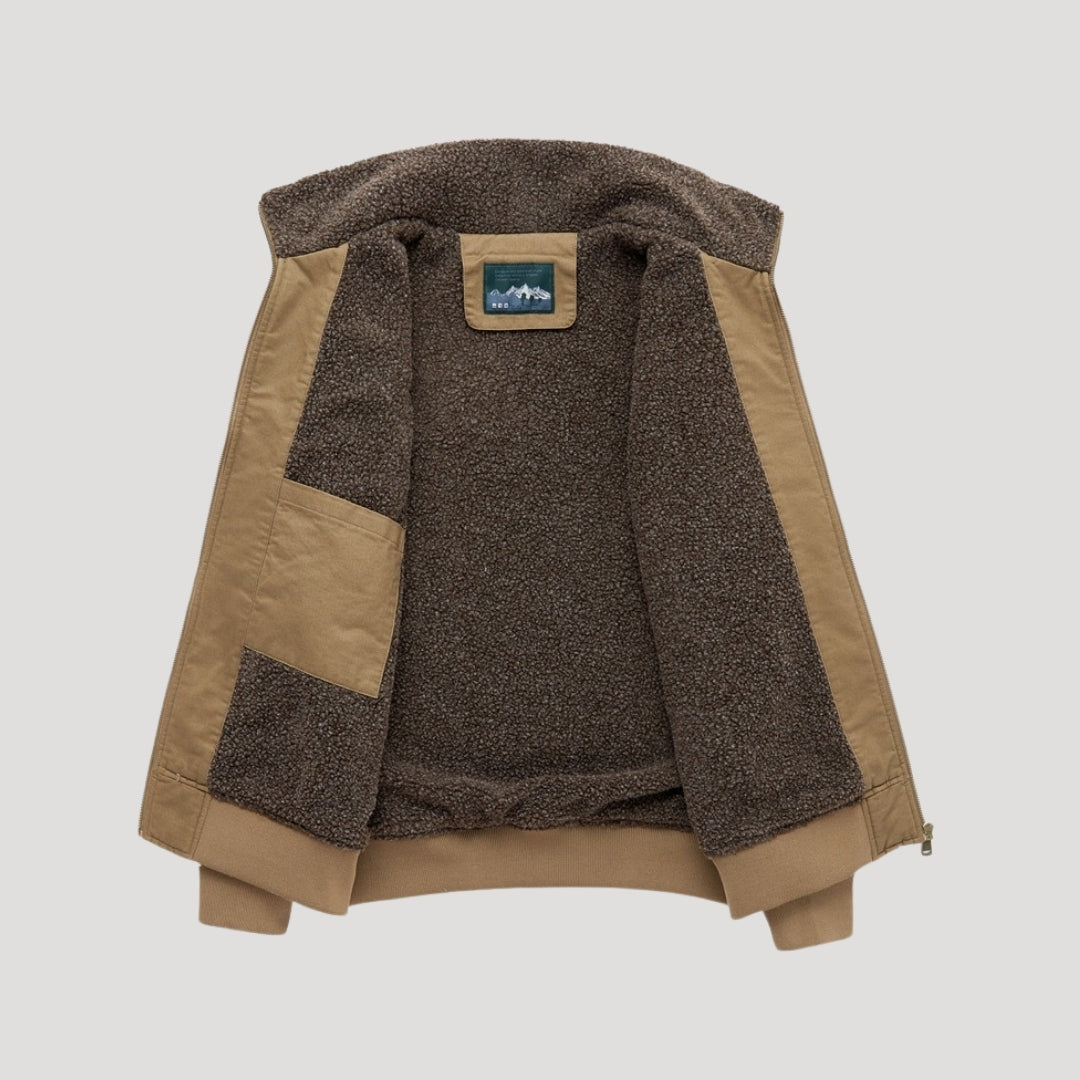 Cevori Casual Winter Coat Fleece Bomber Jacket