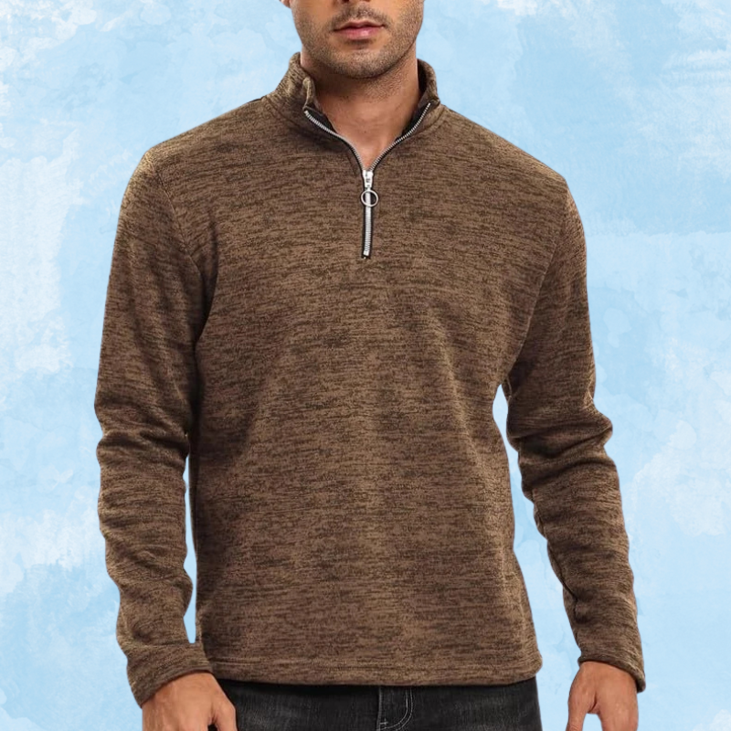 Warm Men's Half-zip Fleece Sweater