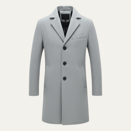 Men’s Classic Winter Single-Breasted Trench Coat