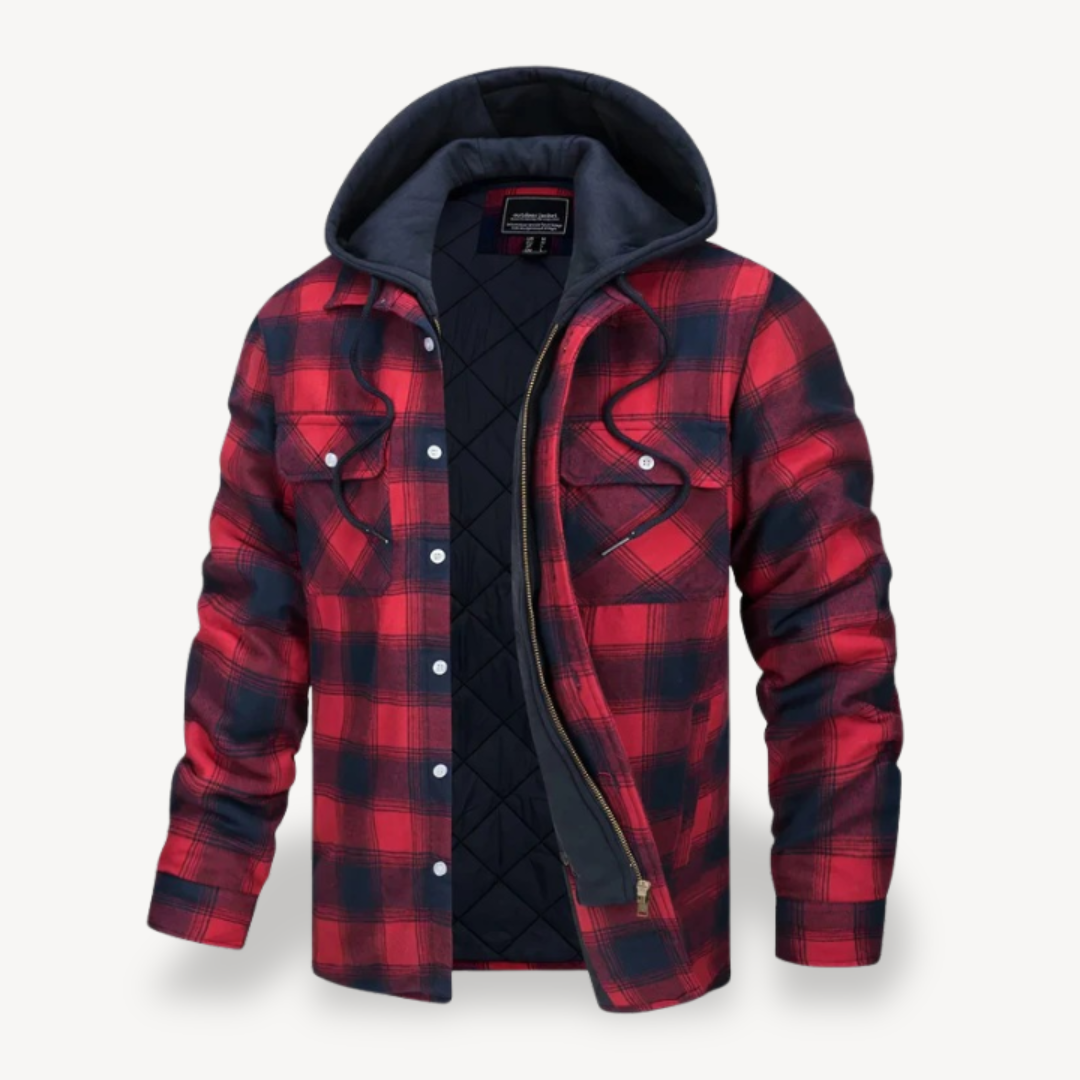 Men's Flannel Hooded Jacket