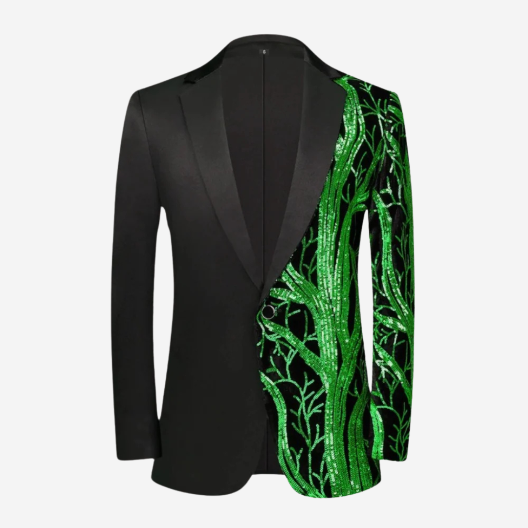 Men’s Sequin Wave Pattern Performance Blazer