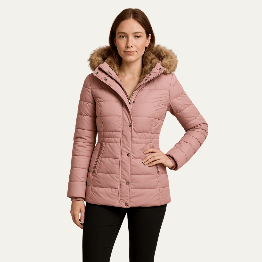 Women’s Faux Fur Hooded Quilted Puffer Jacket