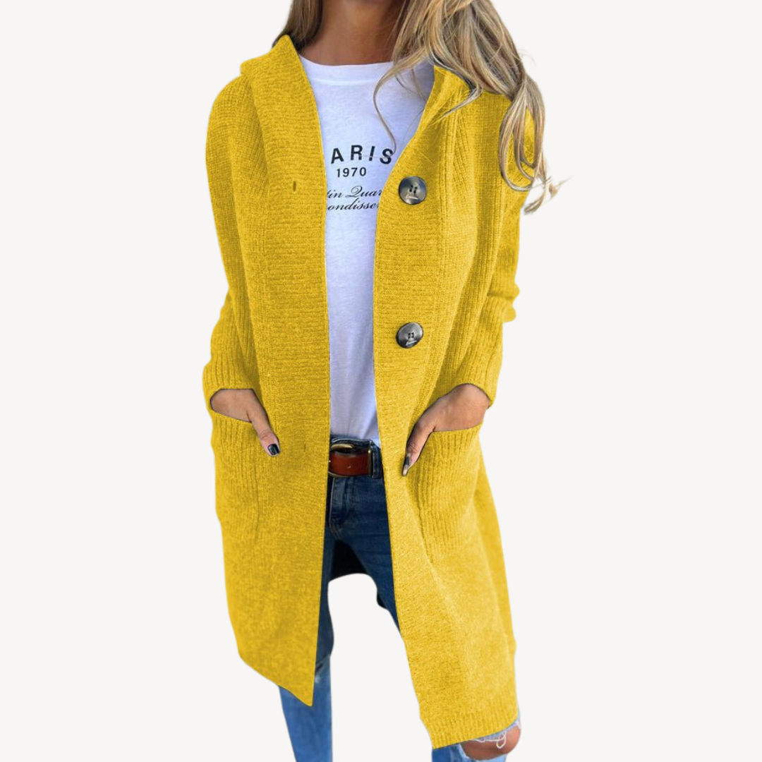 Knit Cardigan Button-Front Casual Outerwear for Women