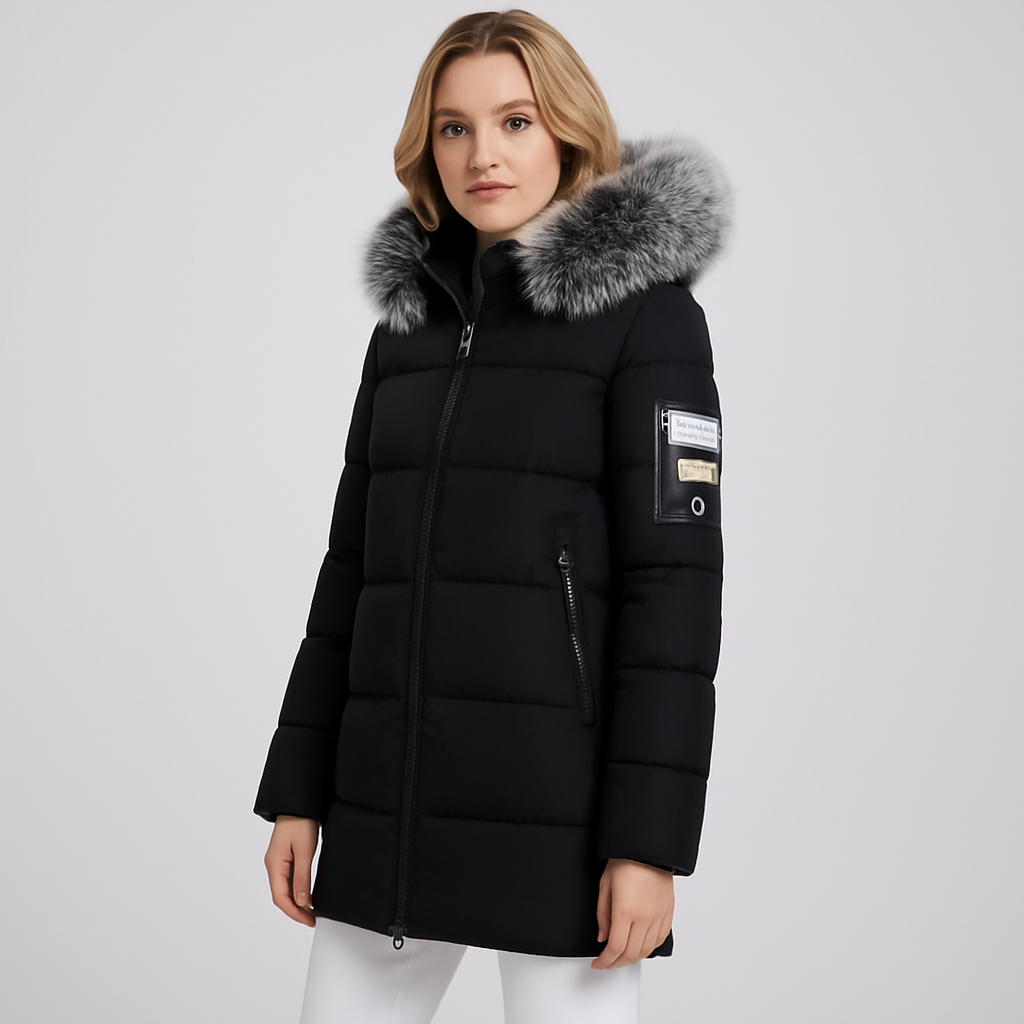 Alexis | Puffer Coat - Oversized Quilted Winter Outerwear with Fur Hood for Women