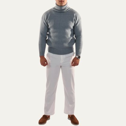 Men’s Plush Oversized Turtleneck Sweater
