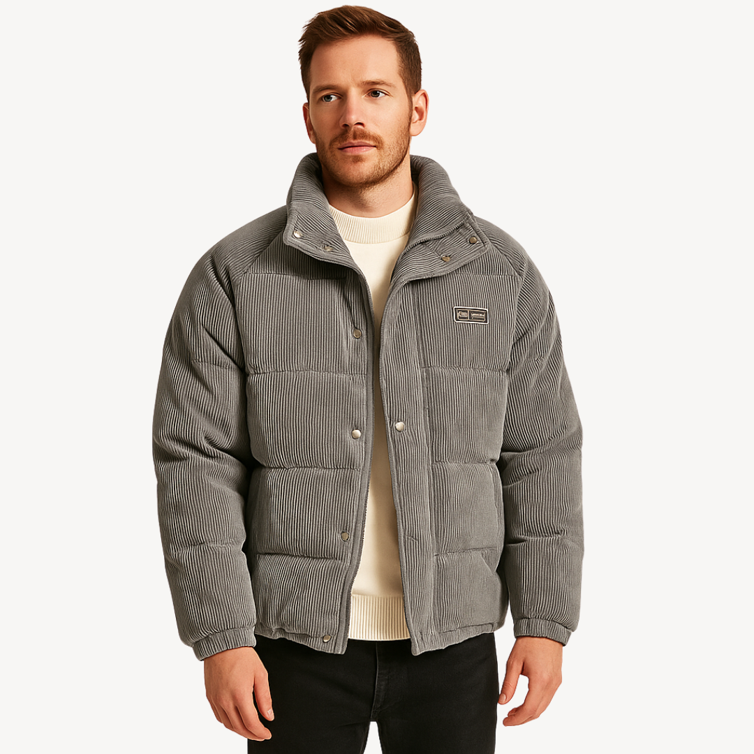 Corduroy Puffer Jacket for Men