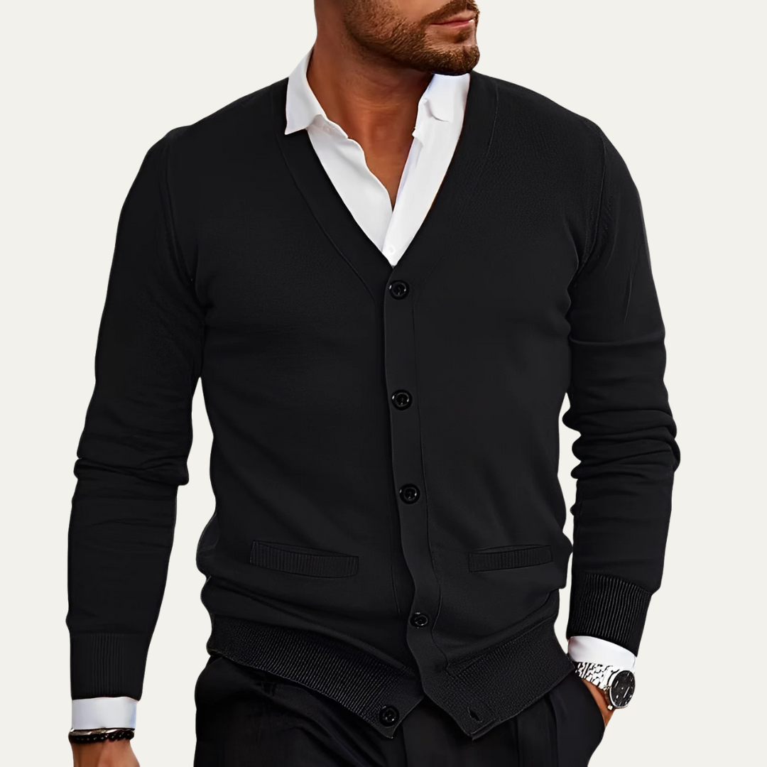 Men’s Classic Fine Knit Button Cardigan