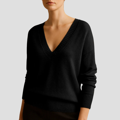 Women's Classic V Neck Sweater