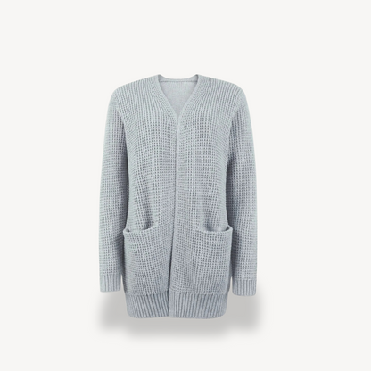 Ribbed Knit Cardigan with Pockets Women