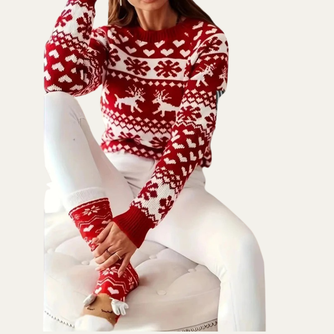 Women’s Festive Fair Isle Knit Sweater