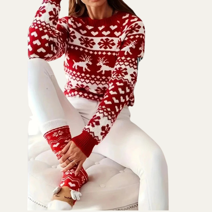 Women’s Festive Fair Isle Knit Sweater