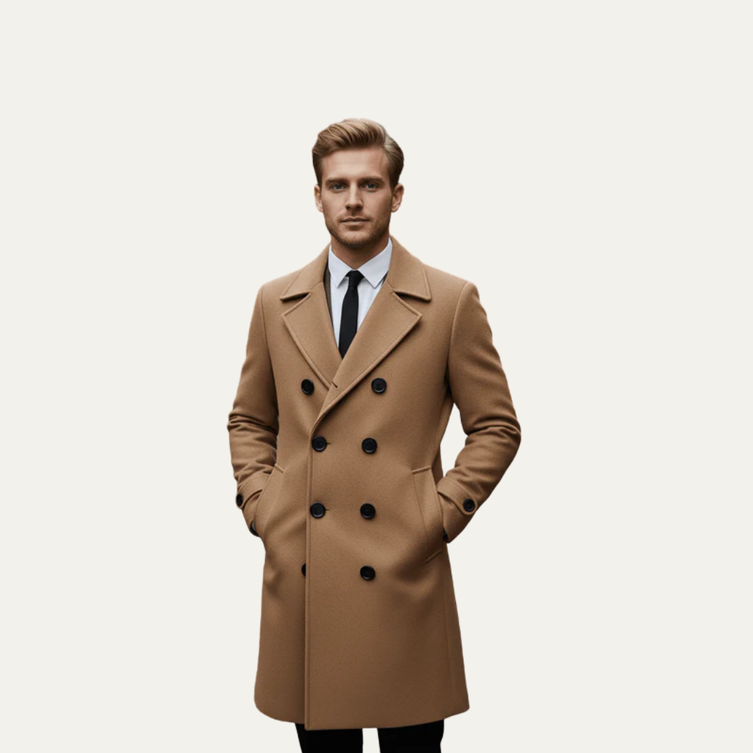 Men’s Mid-Length Double-Breasted Peacoat
