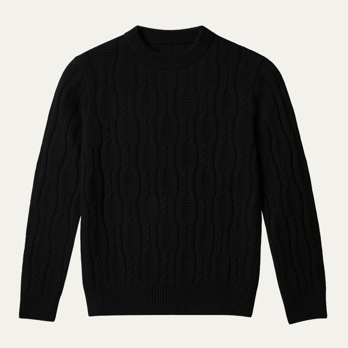 Men’s Cable Knit Mock Neck Sweater