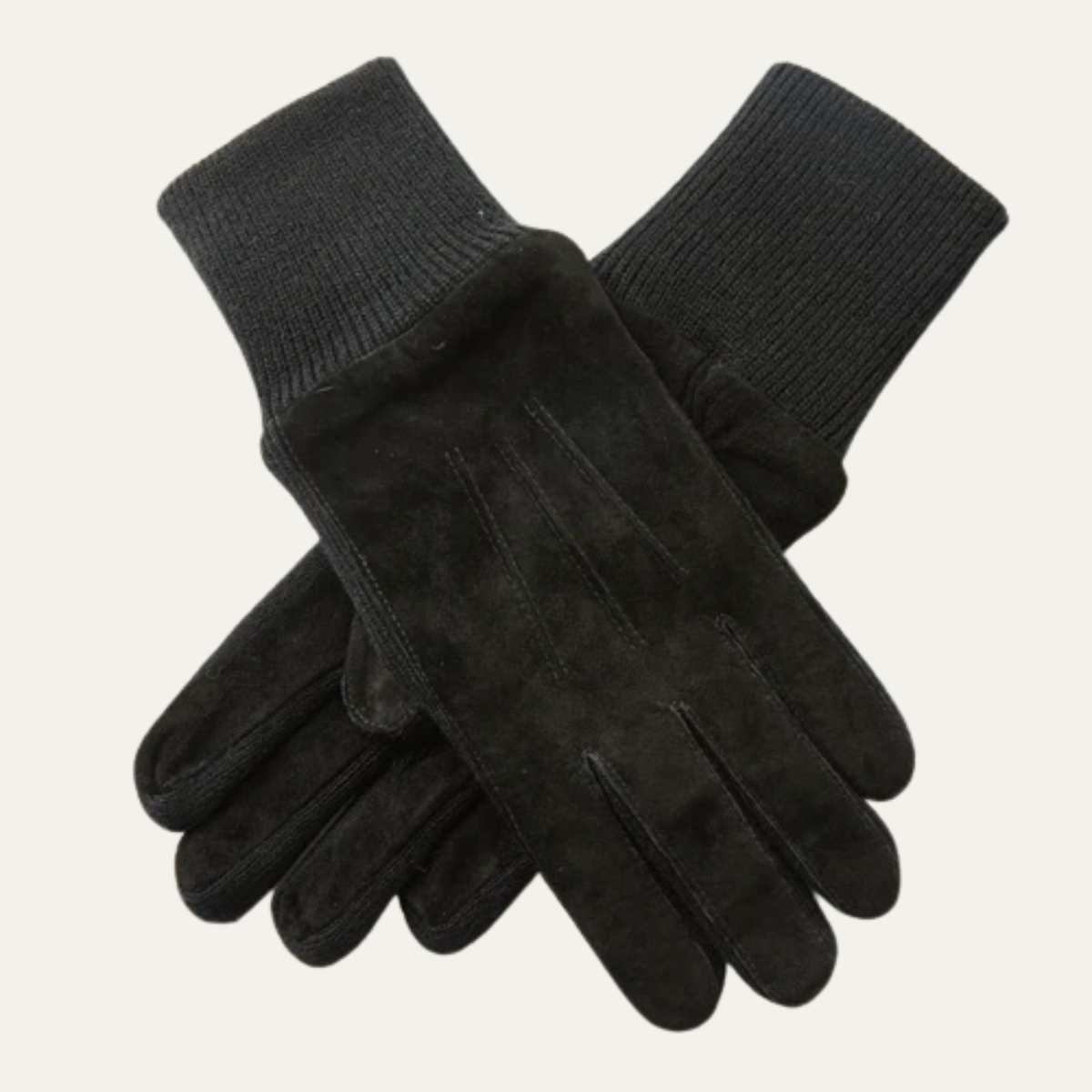 The Barolo Men’s Winter Fleece Lined Suede Gloves with Knit Cuffs