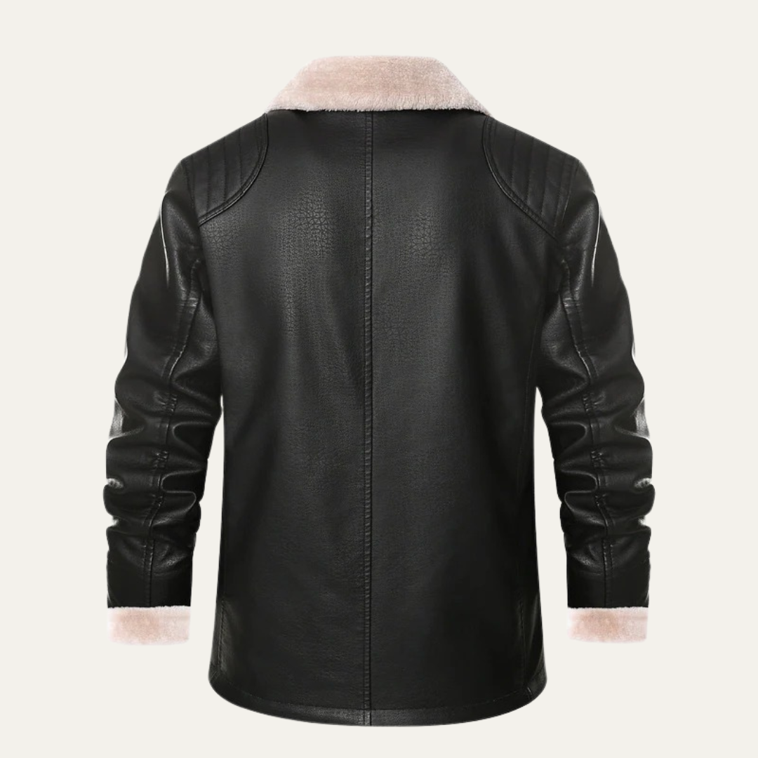Men’s Faux Shearling Lined Blazer Jacket