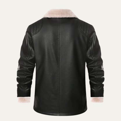 Men’s Faux Shearling Lined Blazer Jacket