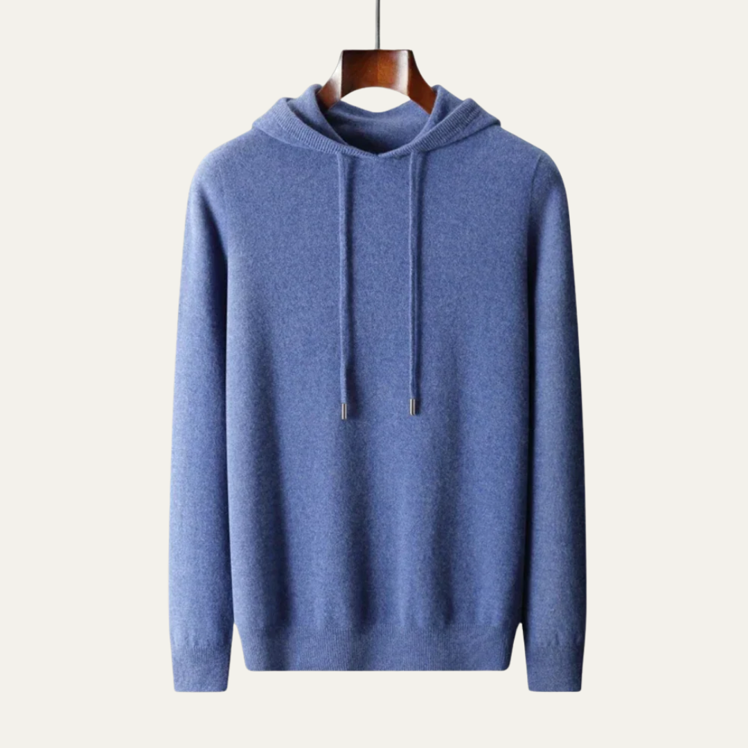 Men’s Hooded Sweater with Adjustable Drawstring Hood