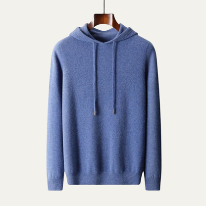 Men’s Hooded Sweater with Adjustable Drawstring Hood