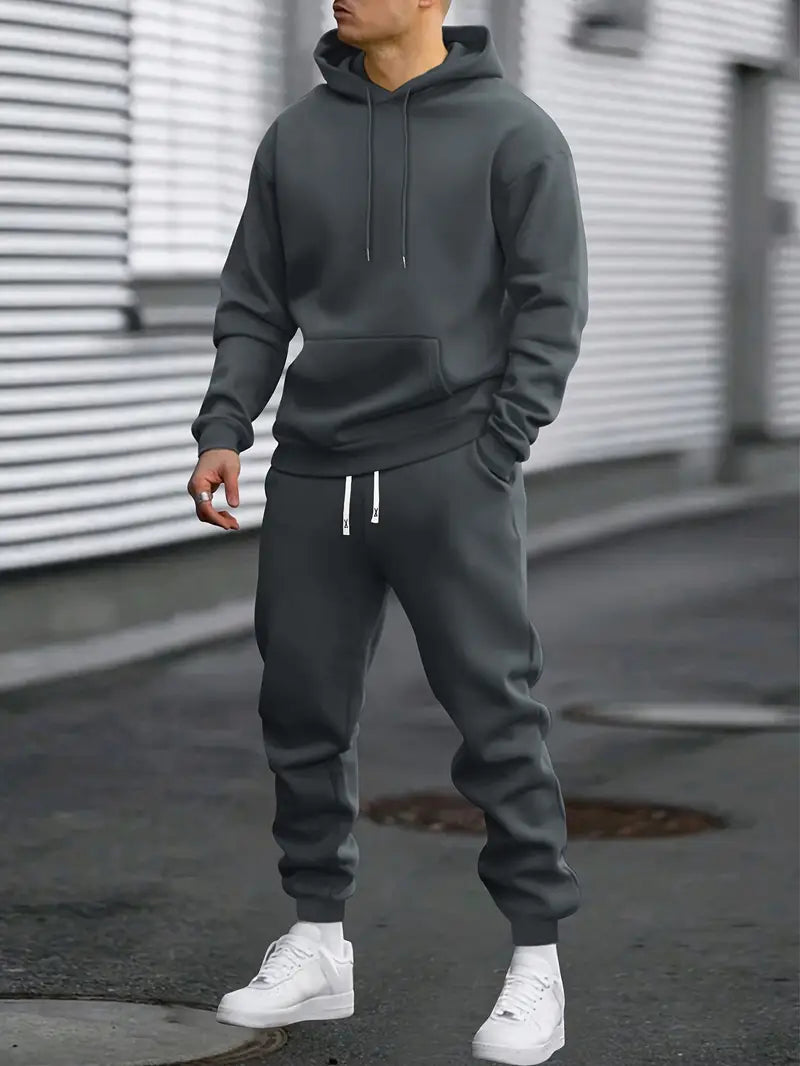 Men's 2-Piece Hooded Sweat Suit Set