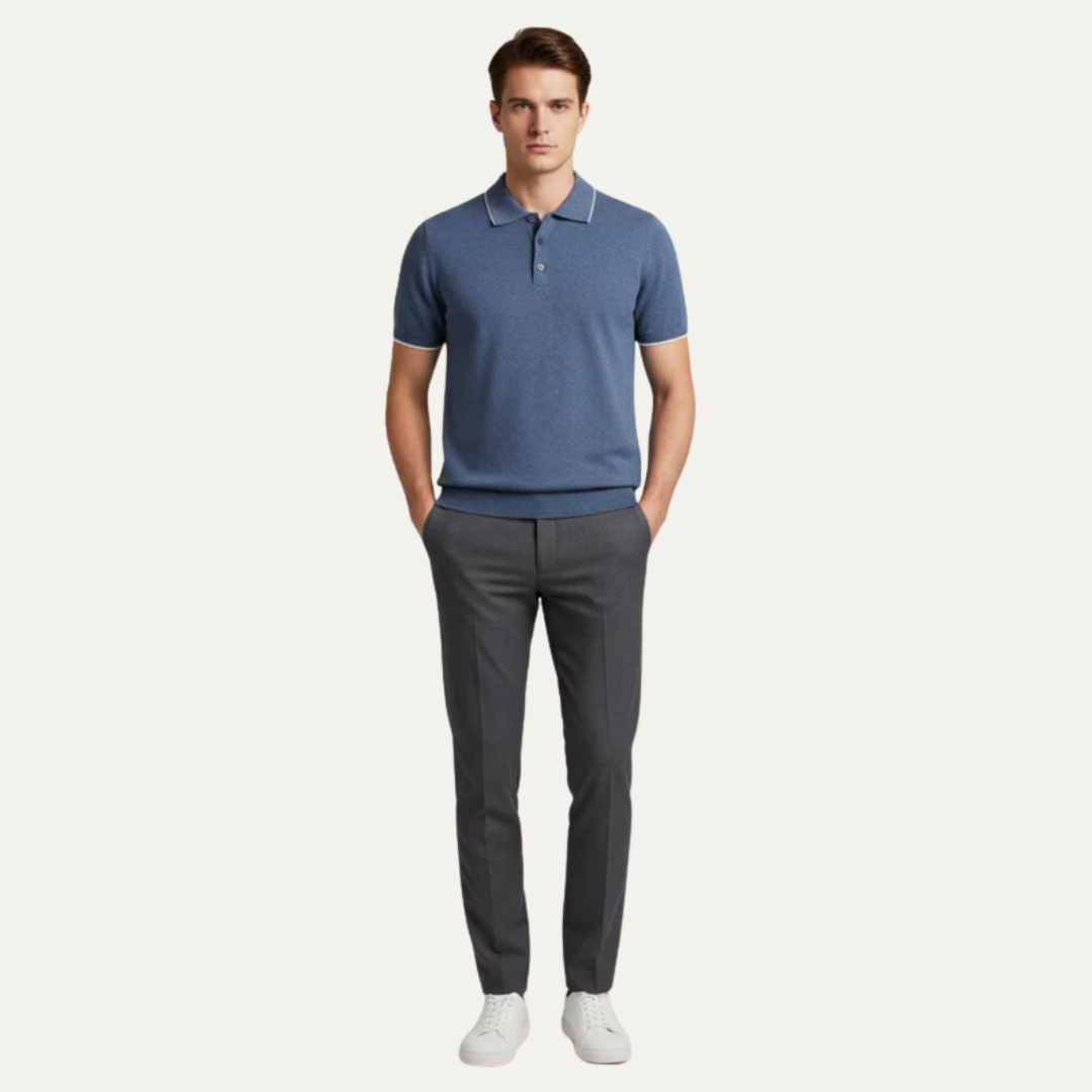 Men’s Structured Collar Polo Shirt