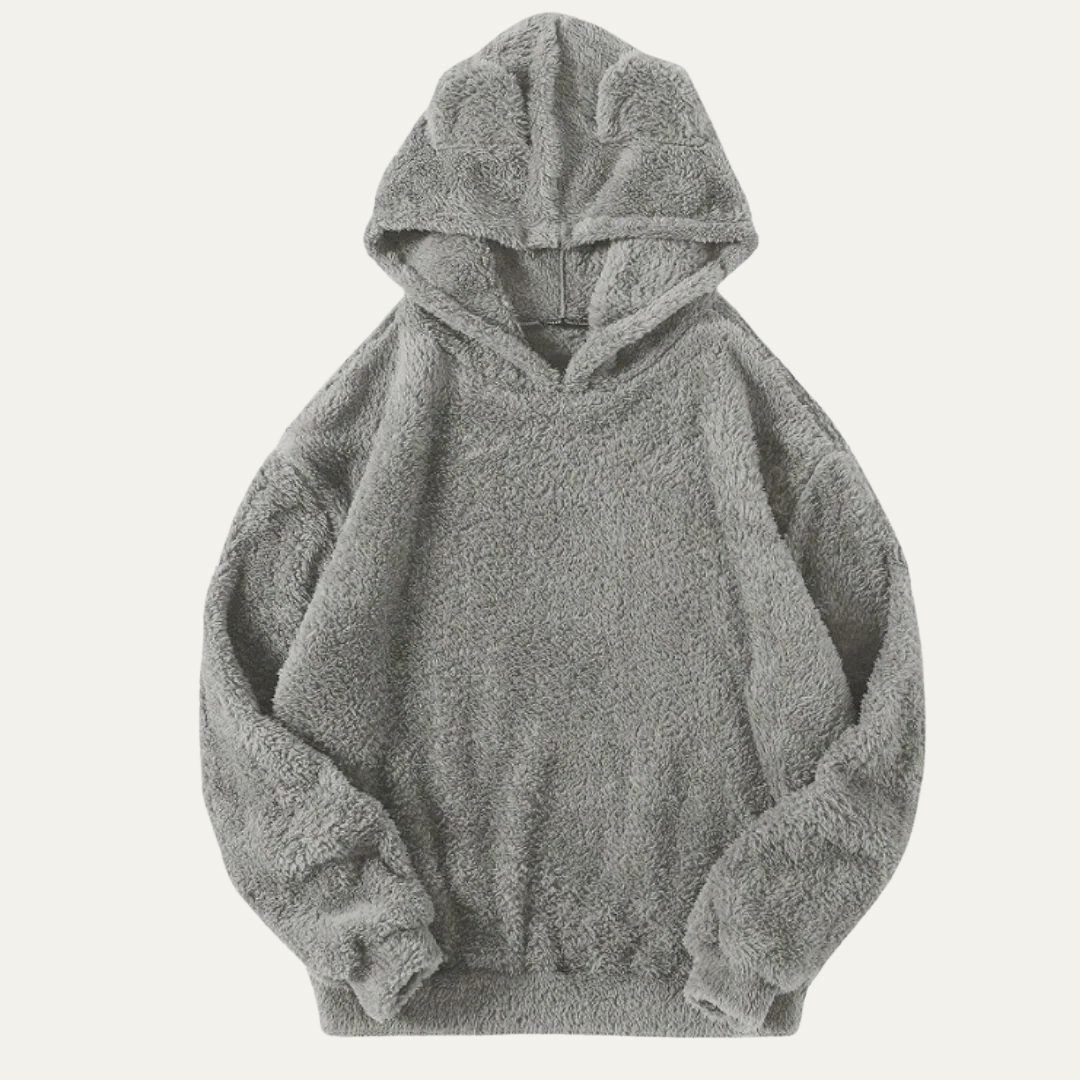 Men’s Sherpa Fleece Hoodie With Soft Pullover Design