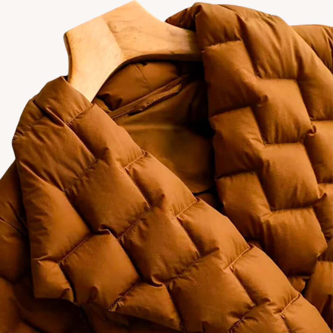 Women’s Quilted Puffer Belted Jacket