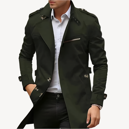 Men's Casual Slim Fit Trench Coat