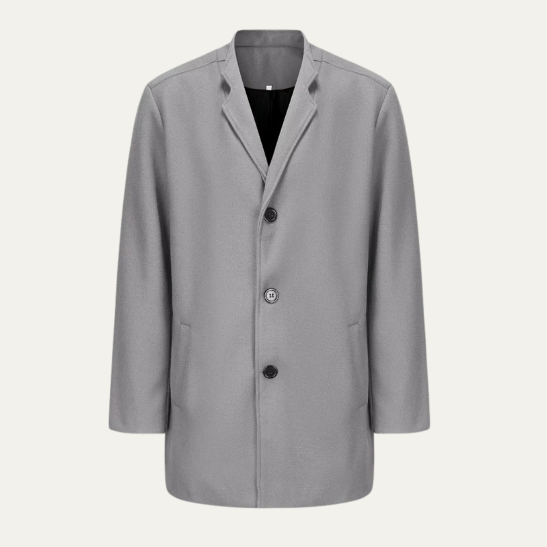 Men’s Minimalist Stand Collar Car Coat